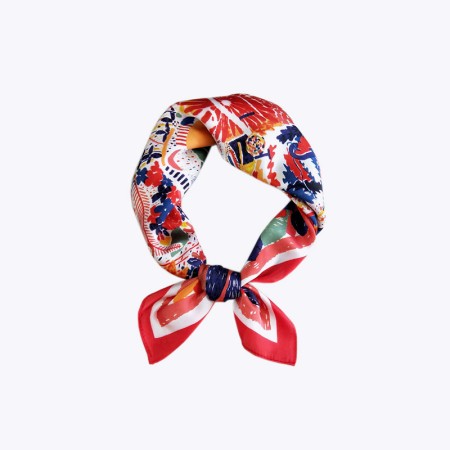 Leopard print heart flamingo striped scarf