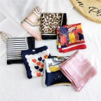 Leopard print heart flamingo striped scarf