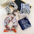 Cashew leaf print satin scarf