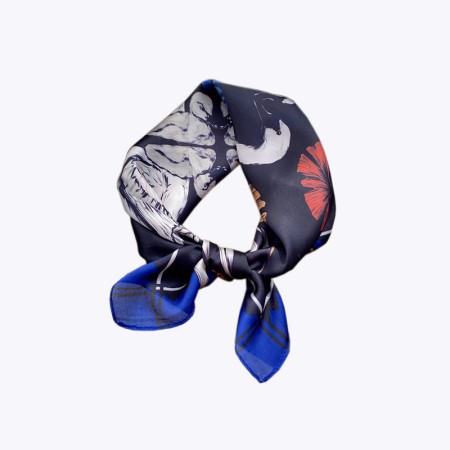 Stylish Geometric Plaid Print Pocket Scarf