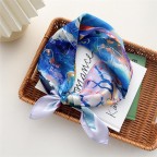 Geometric gradient colorful square scarf