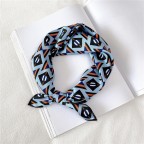Sea Breeze Geometric Women's Square Thin Silk Scarf