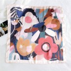 Polka dot and stripe satin scarf