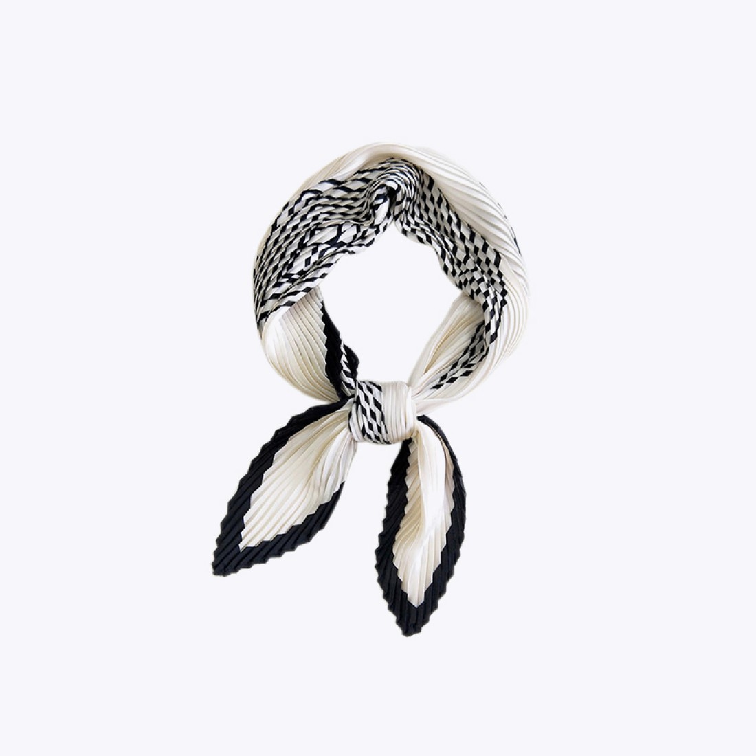 Dynamic Geometric Women's Square Satin Scarf