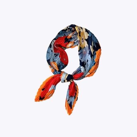 Printed floral commuter sun protection scarf