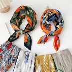 Printed floral commuter sun protection scarf