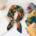 Printed floral commuter sun protection scarf