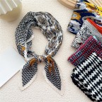 Pleated Print Fashion Square Neck Scarf