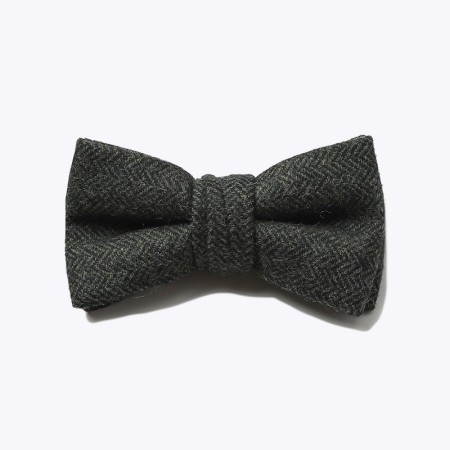 Luxe Wool Herringbone Adjustable Bow Tie