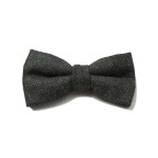 Luxe Wool Herringbone Adjustable Bow Tie