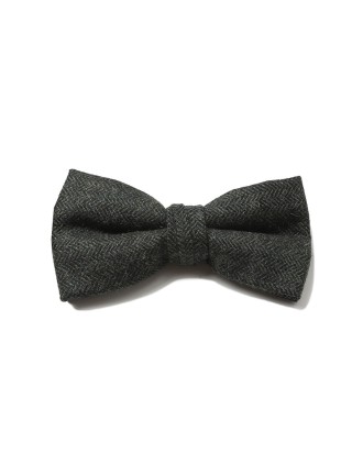 Luxe Wool Herringbone Adjustable Bow Tie