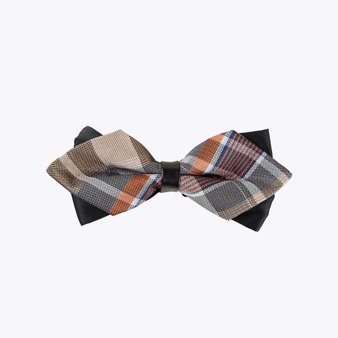 Gentleman's Diamond Pointed Plaid Bow Tie