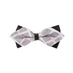 Gentleman's Diamond Pointed Plaid Bow Tie