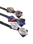 Gentleman's Diamond Pointed Plaid Bow Tie