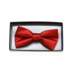 Premium Adjustable Solid-Color Satin Bow Tie