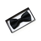 High-end adjustable business black men's bow tie