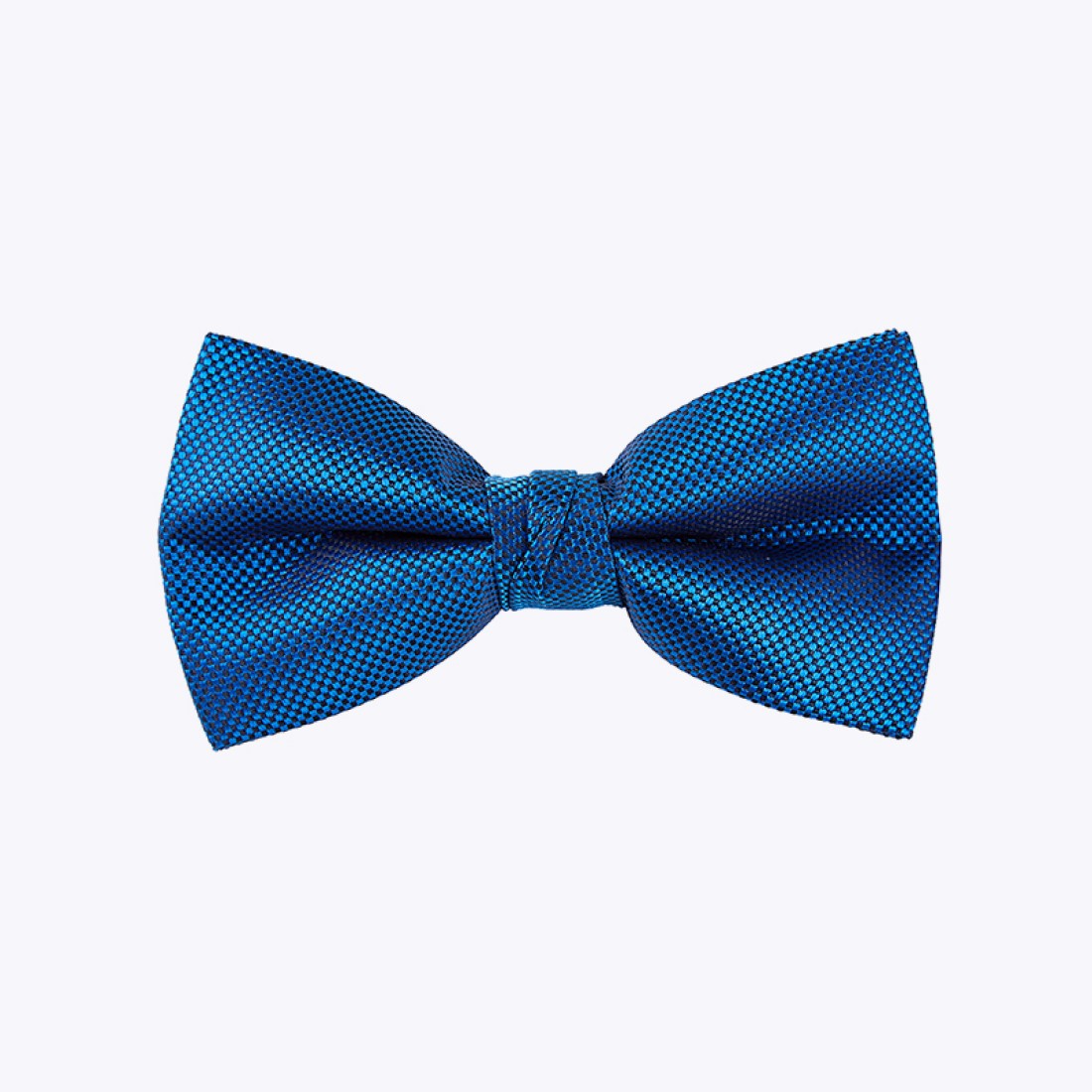 Men's Blue Woven Jacquard Small Square Texture Bow Tie