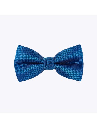 Men's Blue Woven Jacquard Small Square Texture Bow Tie