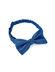 Men's Blue Woven Jacquard Small Square Texture Bow Tie