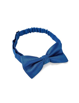 Men's Blue Woven Jacquard Small Square Texture Bow Tie
