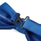 Men's Blue Woven Jacquard Small Square Texture Bow Tie