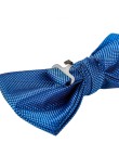 Men's Blue Woven Jacquard Small Square Texture Bow Tie