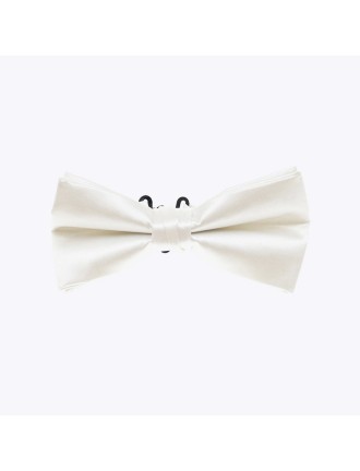 Durable quick-drying solid color satin men's bow tie