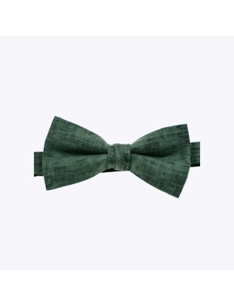 Tie-Dye Green Luxury Men's Linen Bow Tie