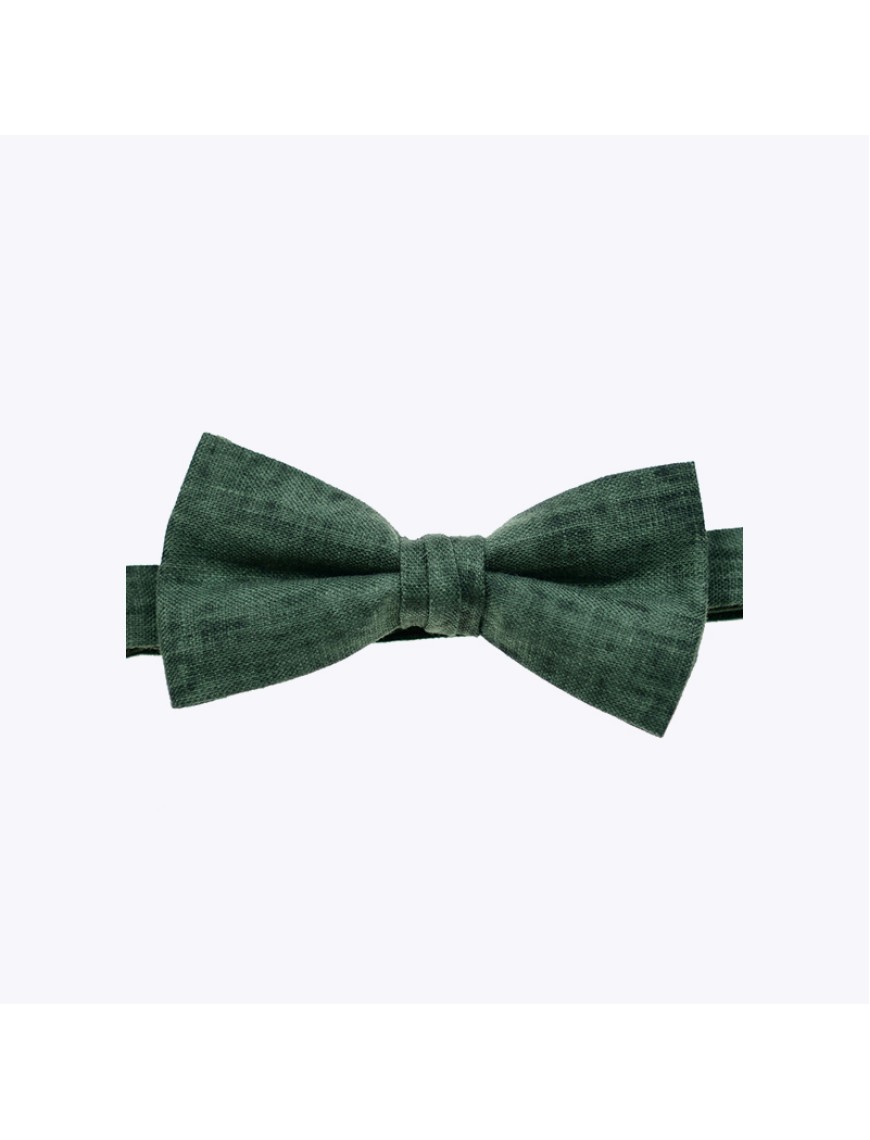 Tie-Dye Green Luxury Men's Linen Bow Tie