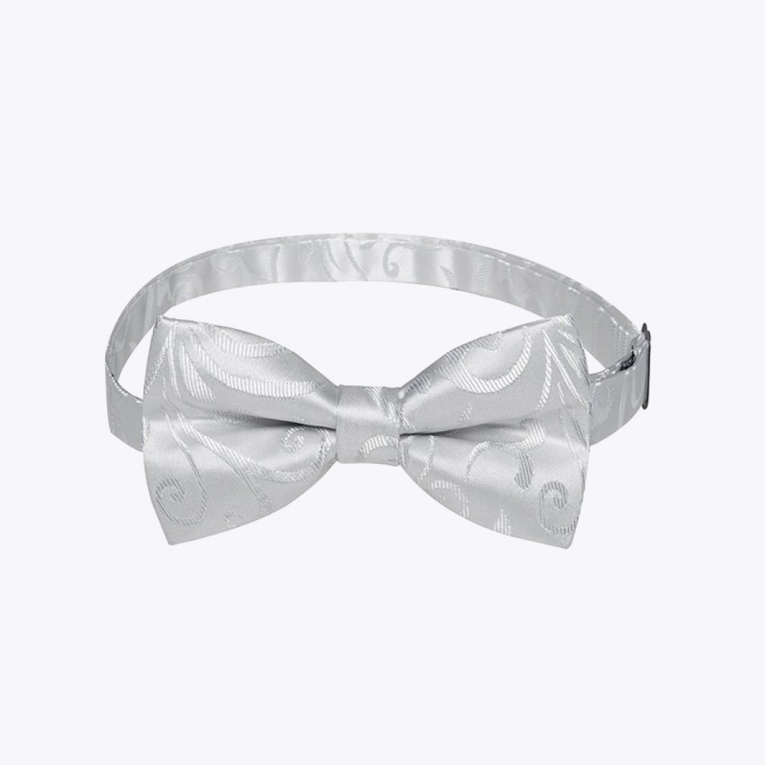 Pure White Men's Luxury Jacquard Pre-tied Bow Tie