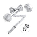 Pure White Men's Luxury Jacquard Pre-tied Bow Tie