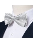 Pure White Men's Luxury Jacquard Pre-tied Bow Tie
