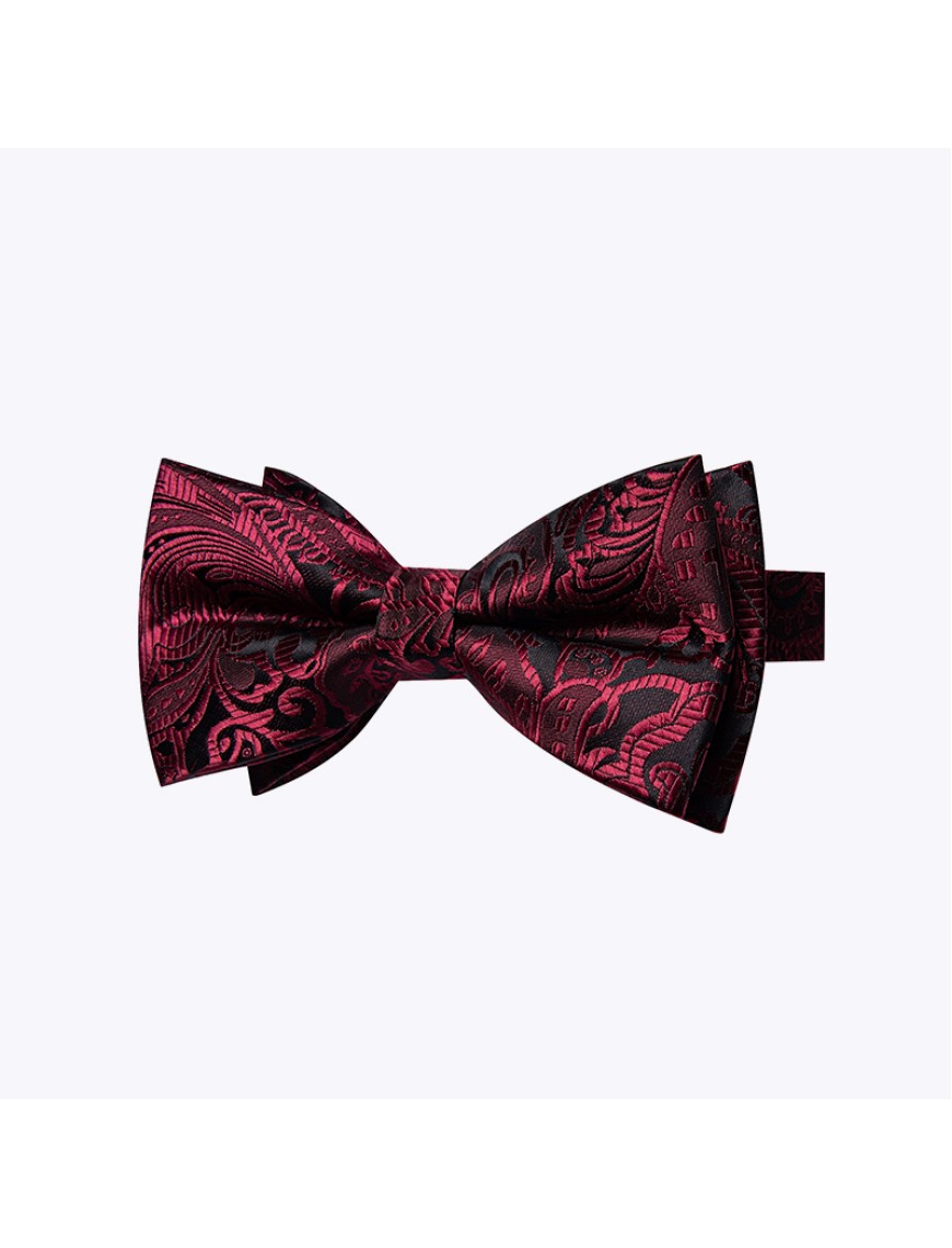 Luxury Men's Pre-tied Silk Jacquard Bow Tie