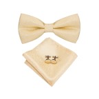 High quality men's gold luxury bow tie