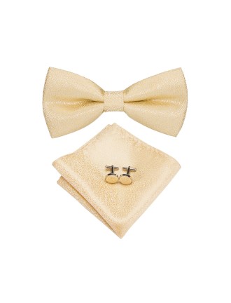 High quality men's gold luxury bow tie