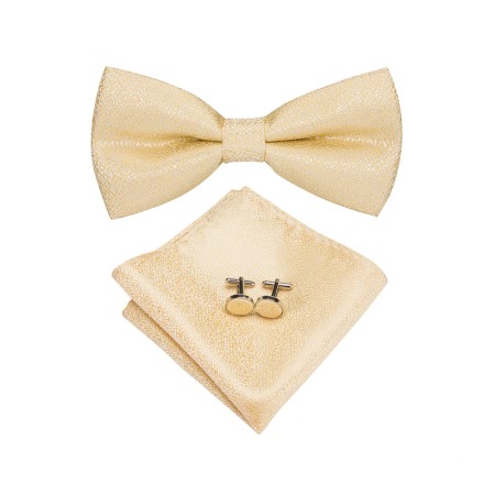 High quality men's gold luxury bow tie