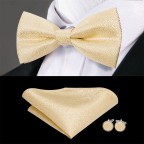 High quality men's gold luxury bow tie