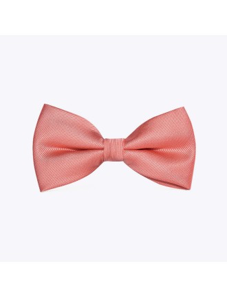 High Quality Men's Pink Silk Plain Bow Tie