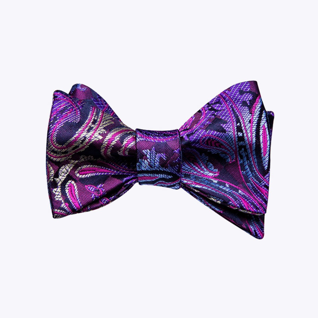 Luxury men's purple striped silk tie