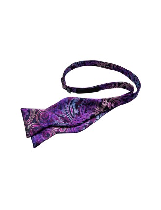 Luxury men's purple striped silk tie