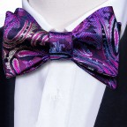Luxury men's purple striped silk tie