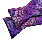 Luxury men's purple striped silk tie