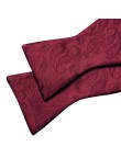 Red Embroidered Silk Men's Self-Tie Bow Tie