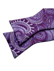 High-end purple men's silk self-tie bow tie