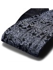 Classic jacquard black men's bow tie