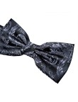 Classic jacquard black men's bow tie