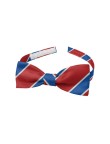 Classic blue and red striped men's polyester bow tie