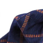 Silk Woven Dark Blue Plaid Men's Bow Tie