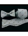 Gray blue men's tie and self tie