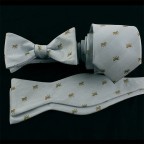 Gray blue men's tie and self tie